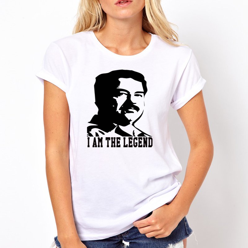 saddam hussein i am the legend white tshirt for  women and Girls