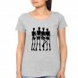 dancing skeleton black tshirt for women and Girls