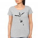ronaldo grey tshirt for  women and Girls
