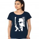 Malcolm X high quality cheapest price blue tshirt for  women and Girls