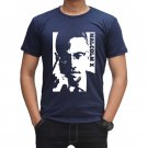 Malcolm x  high quality  and cheapest price blue tshirt for men