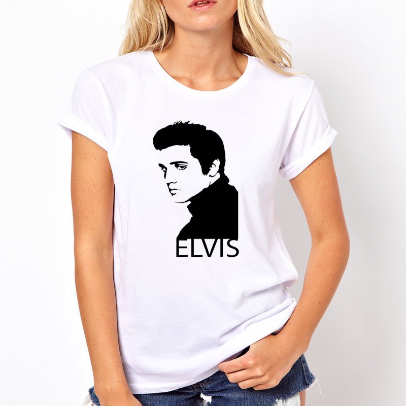 Elvis high quality  white tshirt for  women and Girls
