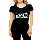 Cat Lover high quality black tshirt for  women and Girls