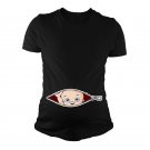 maternity baby  loading funny high quality Black XXL t shirt for women
