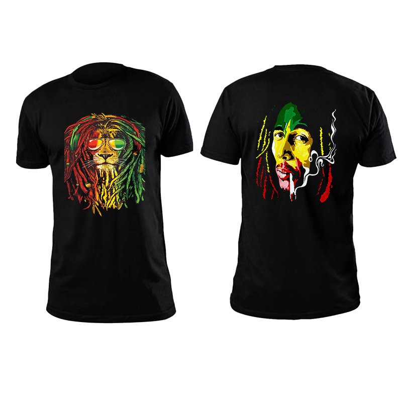 Bob Marly Front and back high quality low price unisex t shirt