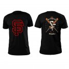 San Francisco baseball  front and back high quality low price black unisex t shirt