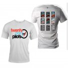 20 one pilots  back and front both side printed high quality low price White unisex t shirt