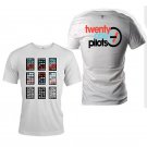 20 one pilots  front and back both side printed high quality low price White unisex t shirt