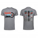 20 one pilots  front and back both side printed high quality low price Gray unisex t shirt