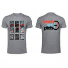 20 one pilots  back and front both side printed high quality low price Gray unisex t shirt