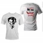 why so serious batman joker back and front  both side printed high quality  white unisex tshirt