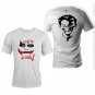 why so serious batman joker front and back both side printed high quality  white unisex tshirt