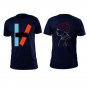 twenty one pilots front and back both side printed high quality blue unisex tshirt