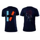 twenty one pilots back and front both side printed high quality blue unisex tshirt
