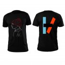 twenty one pilots front and back both side printed high quality black unisex tshirt