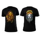 Bob Marley front and back both side printed high quality black unisex tshirt