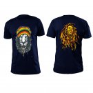 Bob Marley back and front both side printed high quality blue unisex tshirt