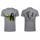 No women no cry bob Marley  Front and back both side printed high quality Gray unisex tshirt
