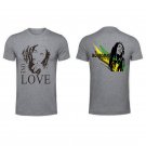 Bob Marley front and back both side printed high quality Gray unisex tshirt