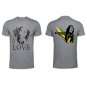 Bob Marley front and back both side printed high quality Gray unisex tshirt