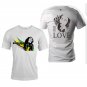 Bob Marley front and back both side printed high quality White unisex tshirt