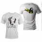 Bob Marley front and back both side printed high quality White unisex tshirt