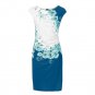 Casual Sleeveless O Neck Print Slim Office Dress Body con Party Dresses