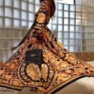 Boho Floral Long Sleeves Maxi Front Split Long Dress