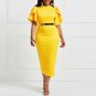 Evening Party Date Women Vintage Ruffle Blue Purple Bodycon Dress