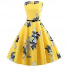Floral Robe Femme Tunic Casual Elegant Vintage Rockabilly Midi Dresses