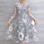 high quality girls Organza Floral Print Wedding Party Dress
