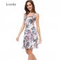 High Quality New Summer Dress Women Sleeveless Print Dress