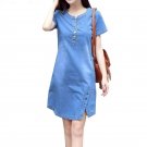 Korean Denim dress for women Casual Jeans Dress