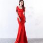 Ladies Retro Mermaid Maxi Dress beading Elegant Stylish Bodycon Red Long Club Party Dresses