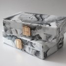 White Chic Marble Clutch