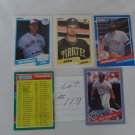 Free Shipping-Lot #119 (5) Assorted Baseball Cards