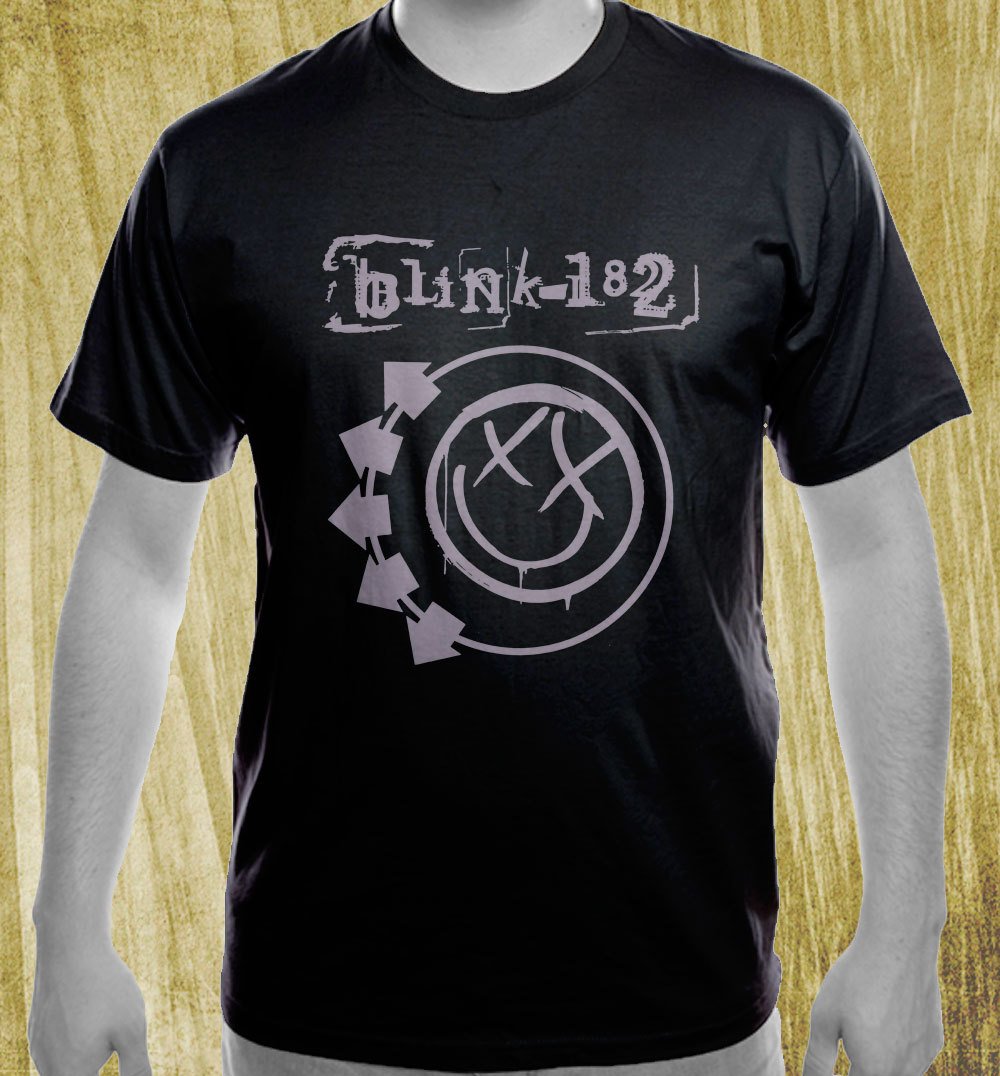 Blink 182 Logo Black Tshirt Tee