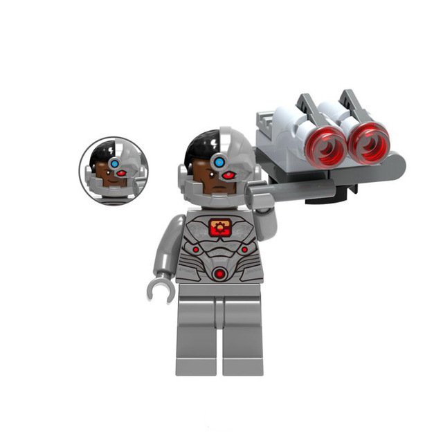 Cyborg Comic Version Superheroes Lego Block Toys