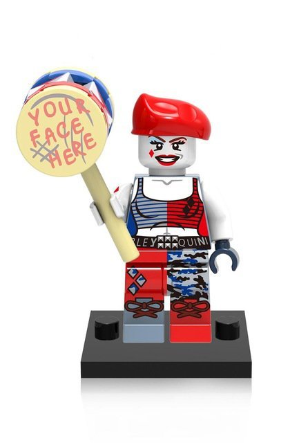 Harley Quinn With Hammer Comic Version Superheroes Lego Block Toys