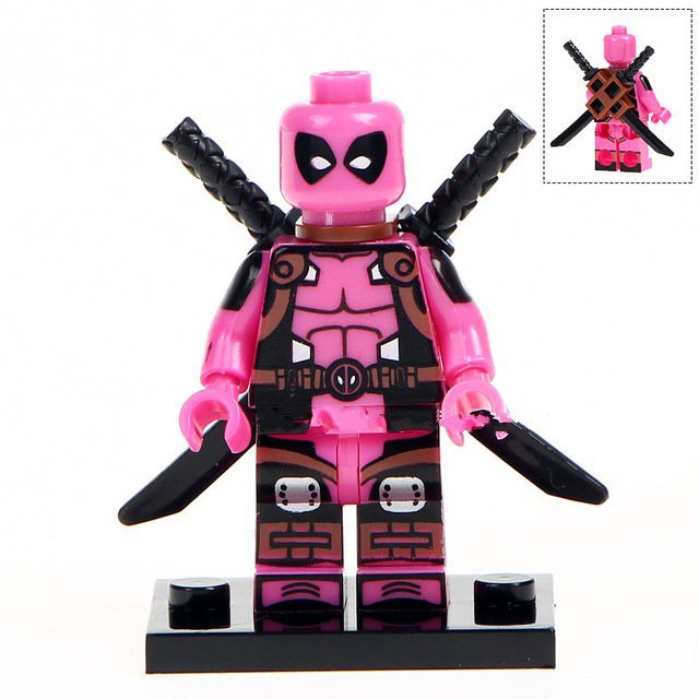 Pink Deadpool Custom Superheroes Lego Block Toys