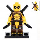 Yellow Deadpool Custom Superheroes Lego Block Toys