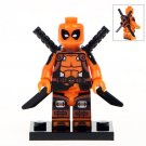 Orange Deadpool Custom Superheroes Lego Block Toys