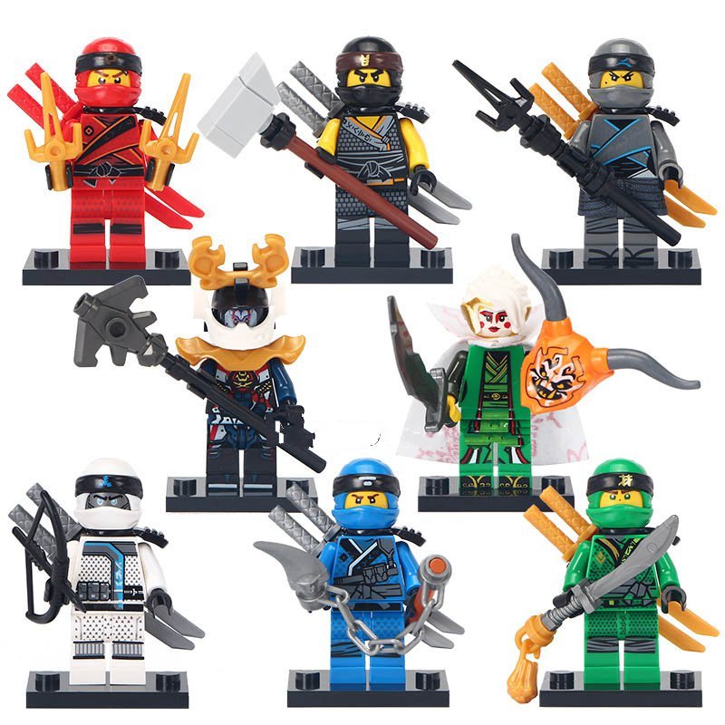 8pcs Kai Lloyd Cole Garmadon Ninjago The Movie Minitoys Block Toys