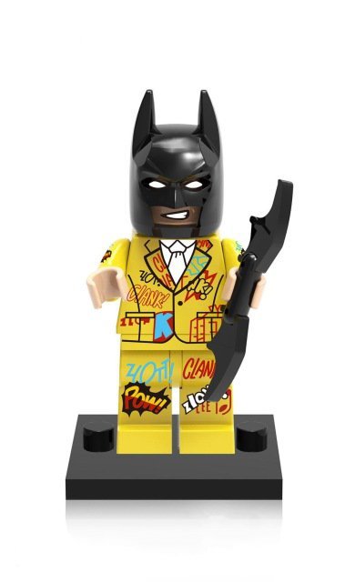 Batman With Comic Book Pow Tuxedo Superheroes Lego Block Toys