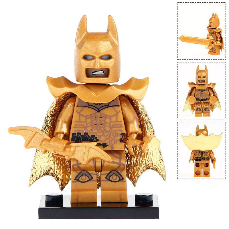 Golden Batman Custom Suit Minitoys Superheroes Minifigure Block Toys