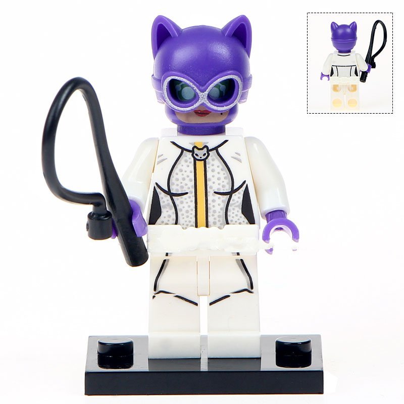 Cat Woman Comic Version Lego Batman Superheroes Minifigure Block Toys
