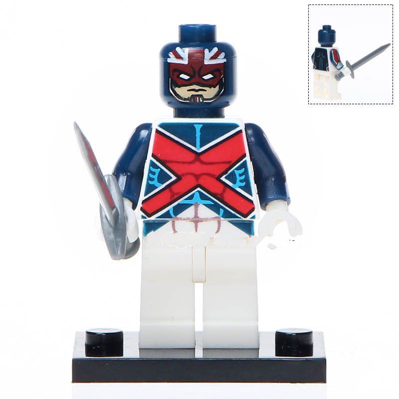 Captain Britain Comic Version Lego Superheroes Minifigure Block Toys