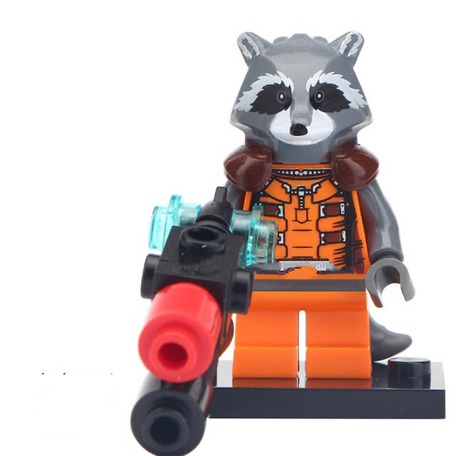 Rocket Racoon Lego Avengers Inifinity War Superheroes Minifigure Block Toys
