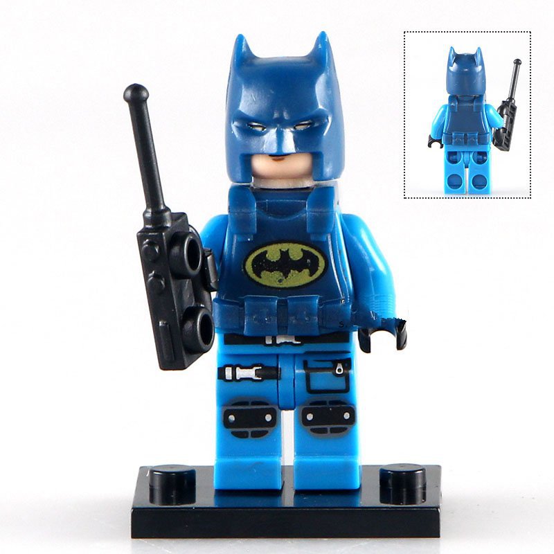 LEGO ESPOSITORE ILLUMINATO GADGET MINIFIGURES BATMAN Blu