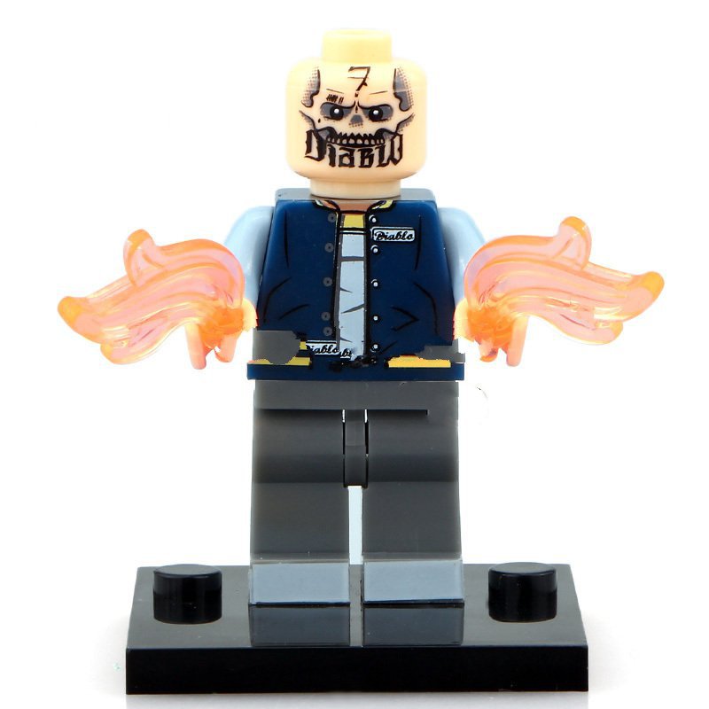 El Diablo Lego Suicide Squad Superheroes Minifigure Block Toys